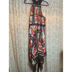 Handkerchief hem halter dress